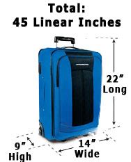 carry on bag 45 linear inches